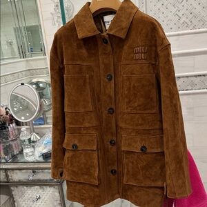 Miu Miu Brown Suede Jacket 38
